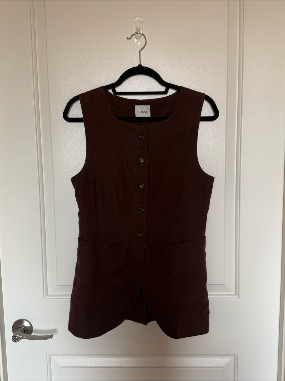 Posse Emma Linen Cutaway Vest